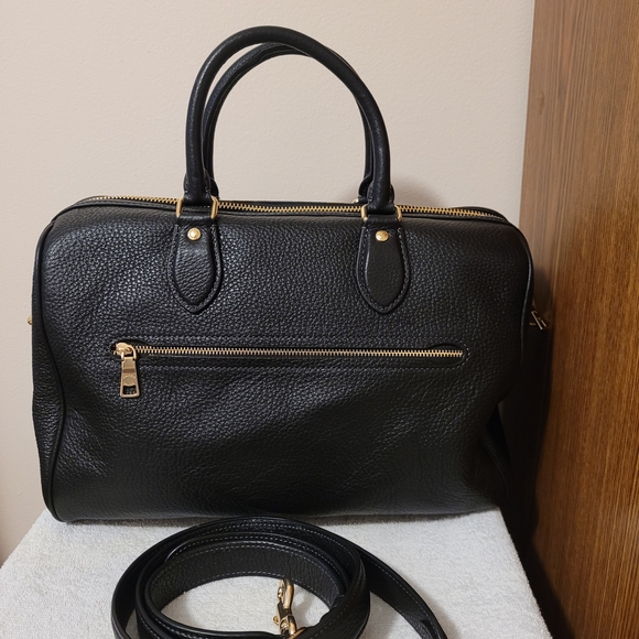 Coach Rowan Large Satchel Bag Black CV960 Black/Gold - Picture 3 of 14